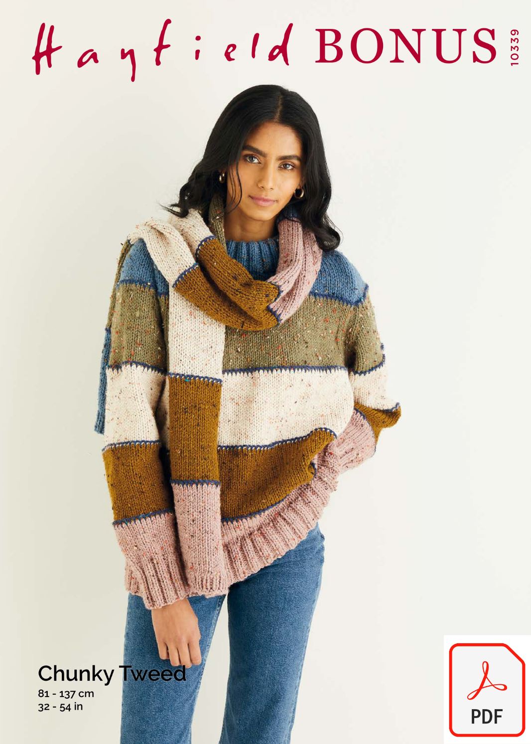 Hayfield 10339 Chunky Tweed (PDF) Knit in a Box