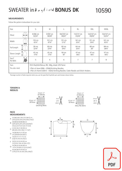 Hayfield 10590 Bonus DK (PDF) Knit in a Box