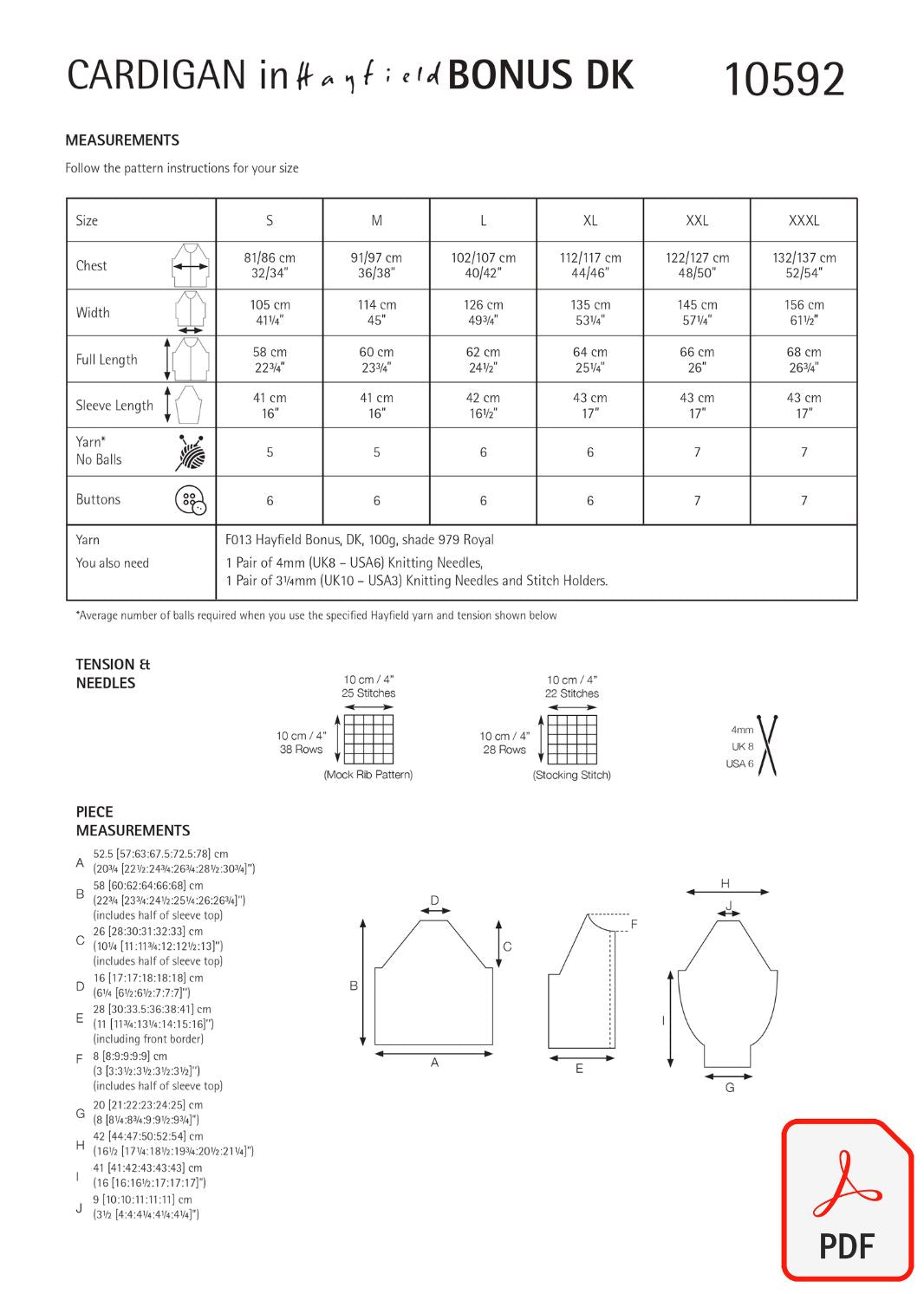 Hayfield 10592 Bonus DK (PDF) Knit in a Box