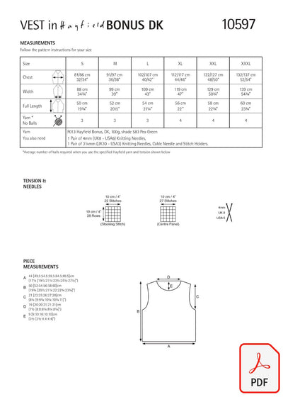 Hayfield 10597 Bonus DK (PDF) Knit in a Box