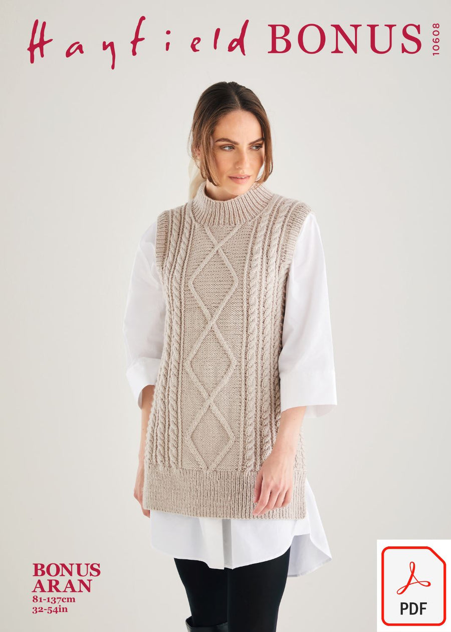 Hayfield 10608 Bonus Aran (PDF) Knit in a Box 