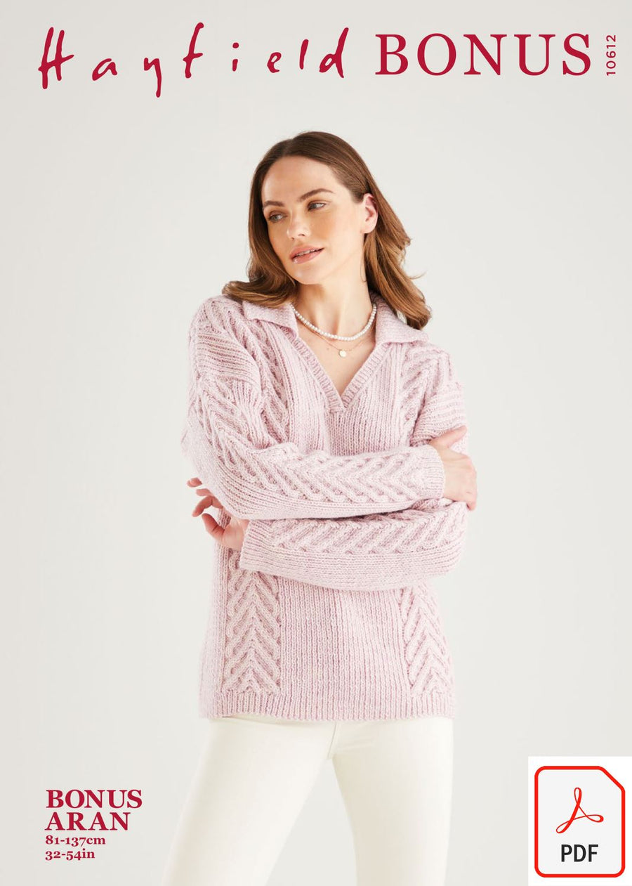 Hayfield 10612 Bonus Aran (PDF) Knit in a Box 