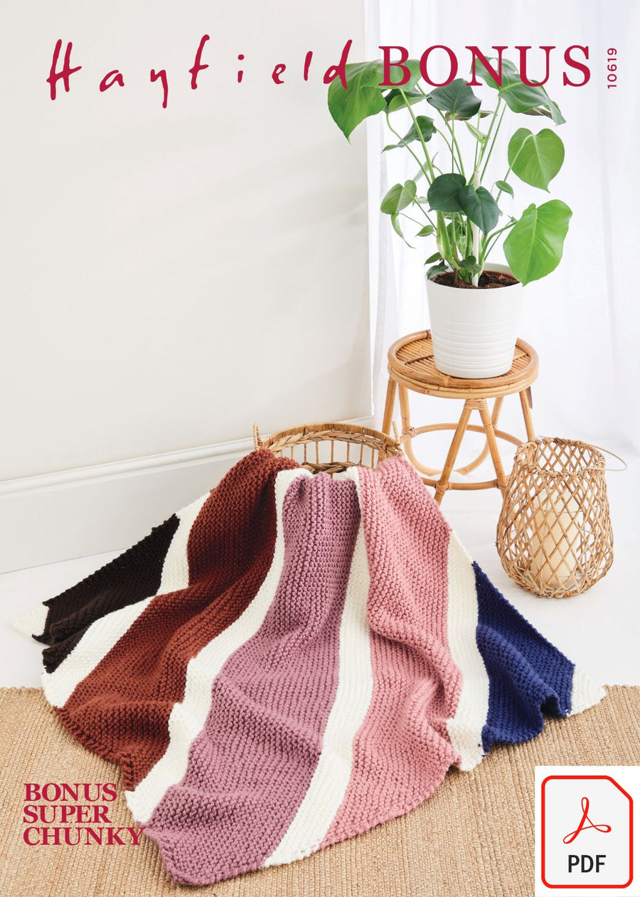 Hayfield 10619 Bonus Super Chunky (PDF) Knit in a Box 
