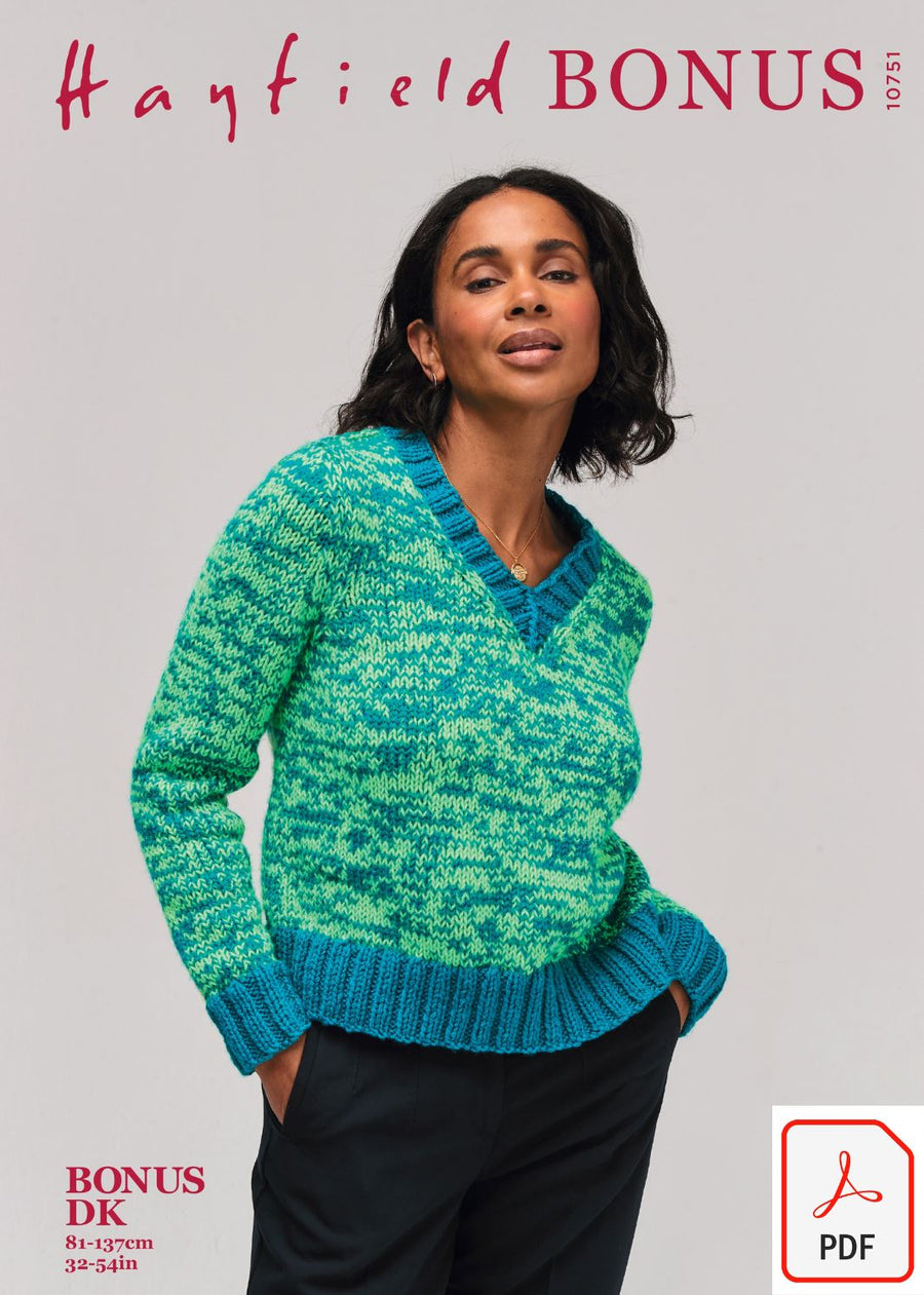 Hayfield 10751 Bonus DK (PDF) Knit in a Box 