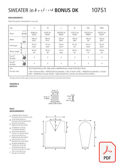 Hayfield 10751 Bonus DK (PDF) Knit in a Box