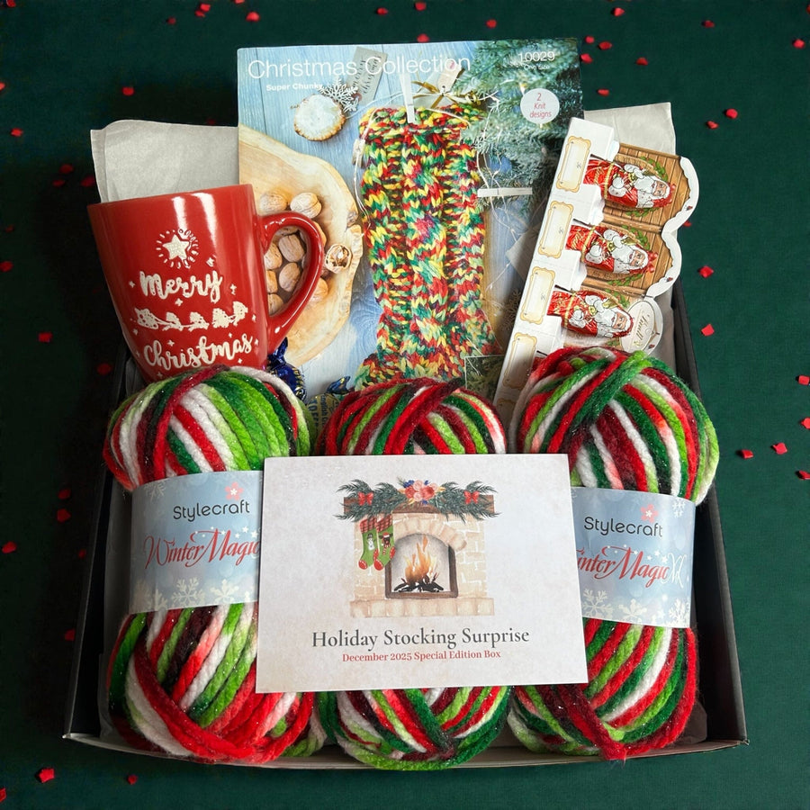Holiday Stocking Surprise Knitting Kit Knit in a Box 