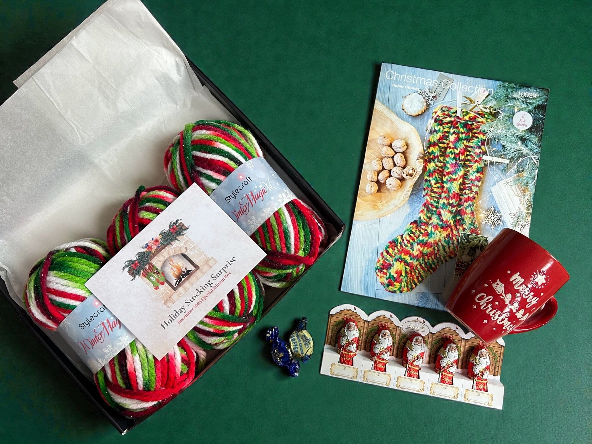 Holiday Stocking Surprise Knitting Kit Knit in a Box