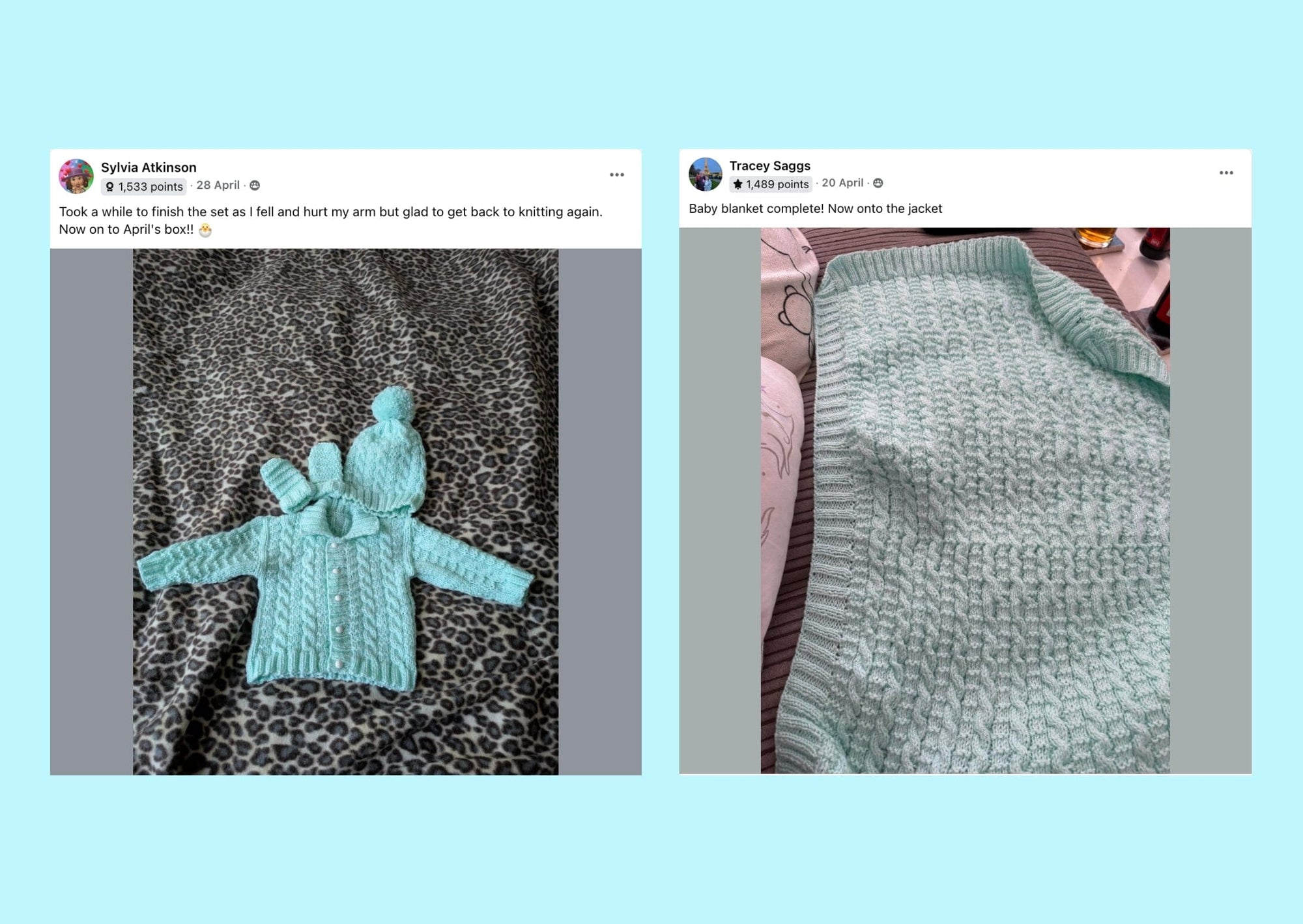 Home Sweet Home Baby Boy Jacket, Hat/ Blanket Knit in a Box