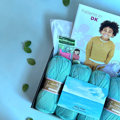 June Child Boy Mystery Knitting Box Knit in a Box