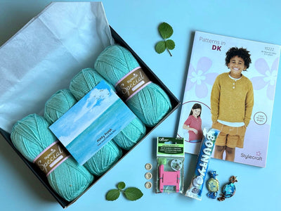June Child Boy Mystery Knitting Box Knit in a Box