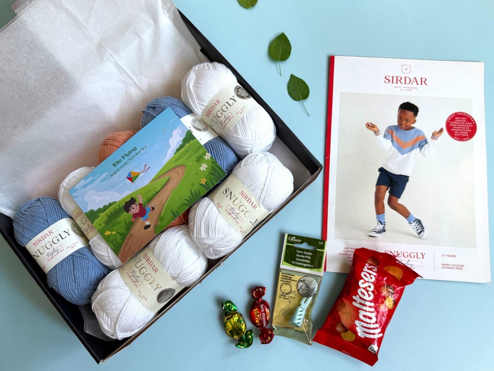 Kite Flying Child Boy Jumper Knit in a Box