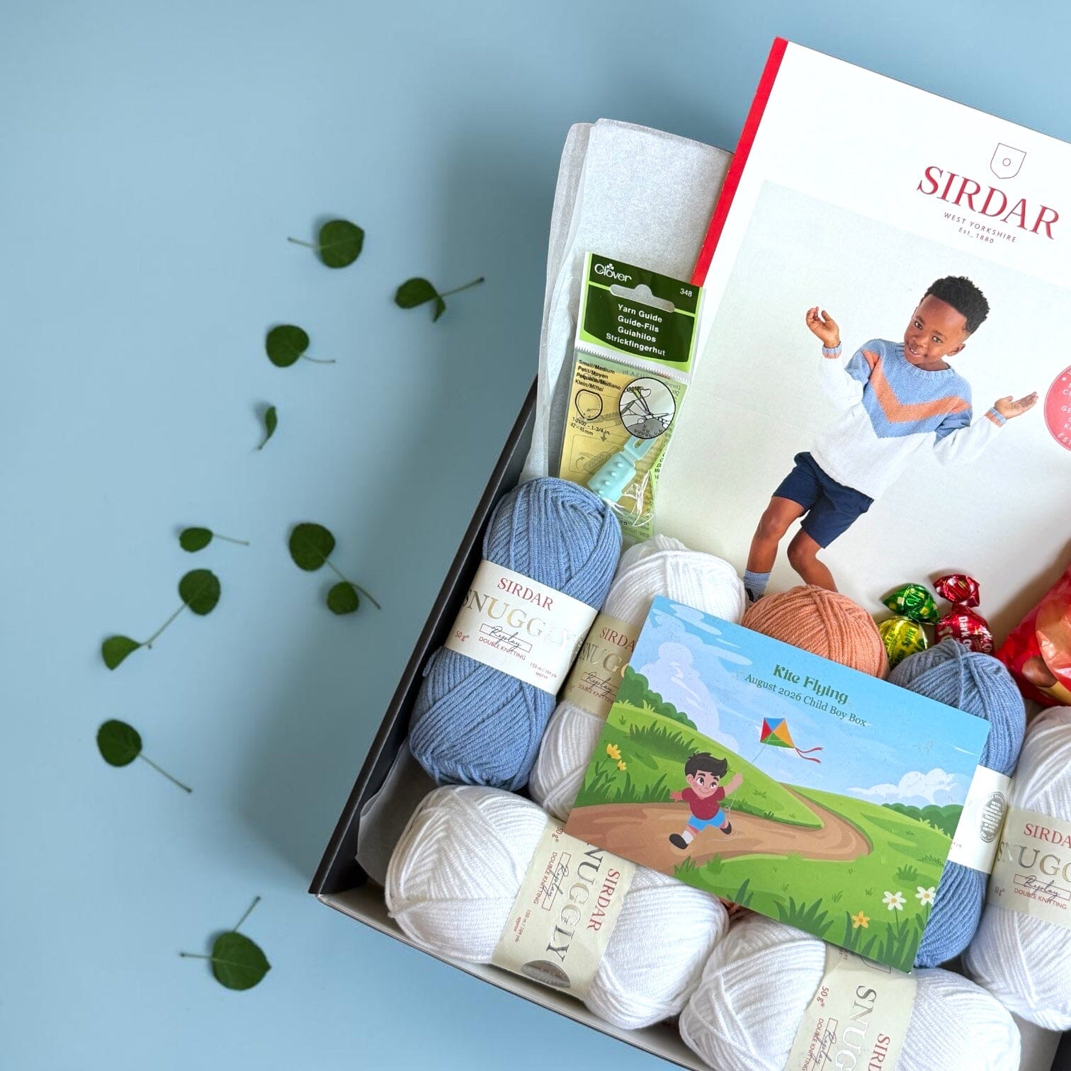 Kite Flying Child Boy Jumper Knit in a Box