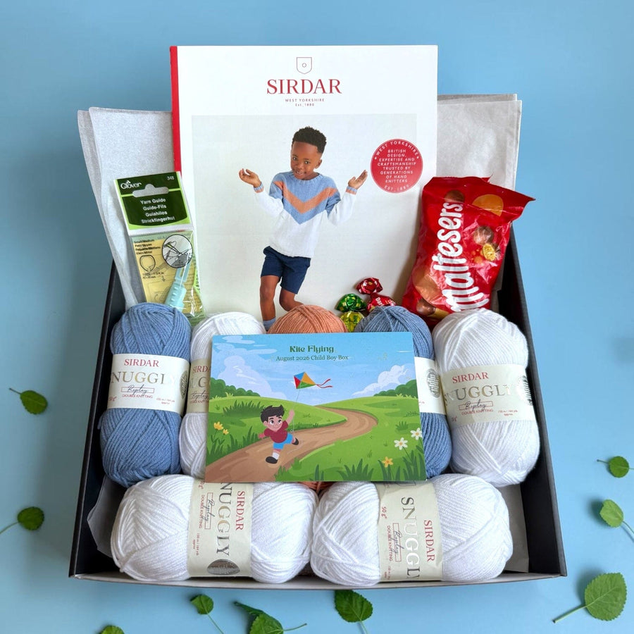 Kite Flying Child Boy Jumper Knit in a Box 