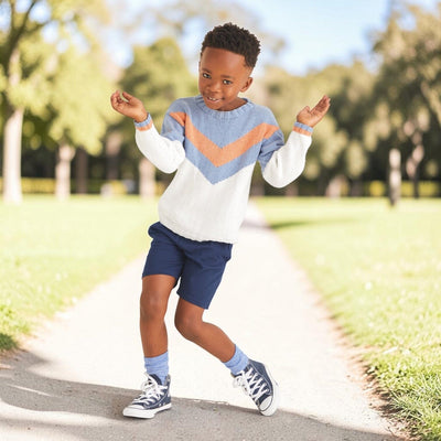 Kite Flying Child Boy Jumper Knit in a Box