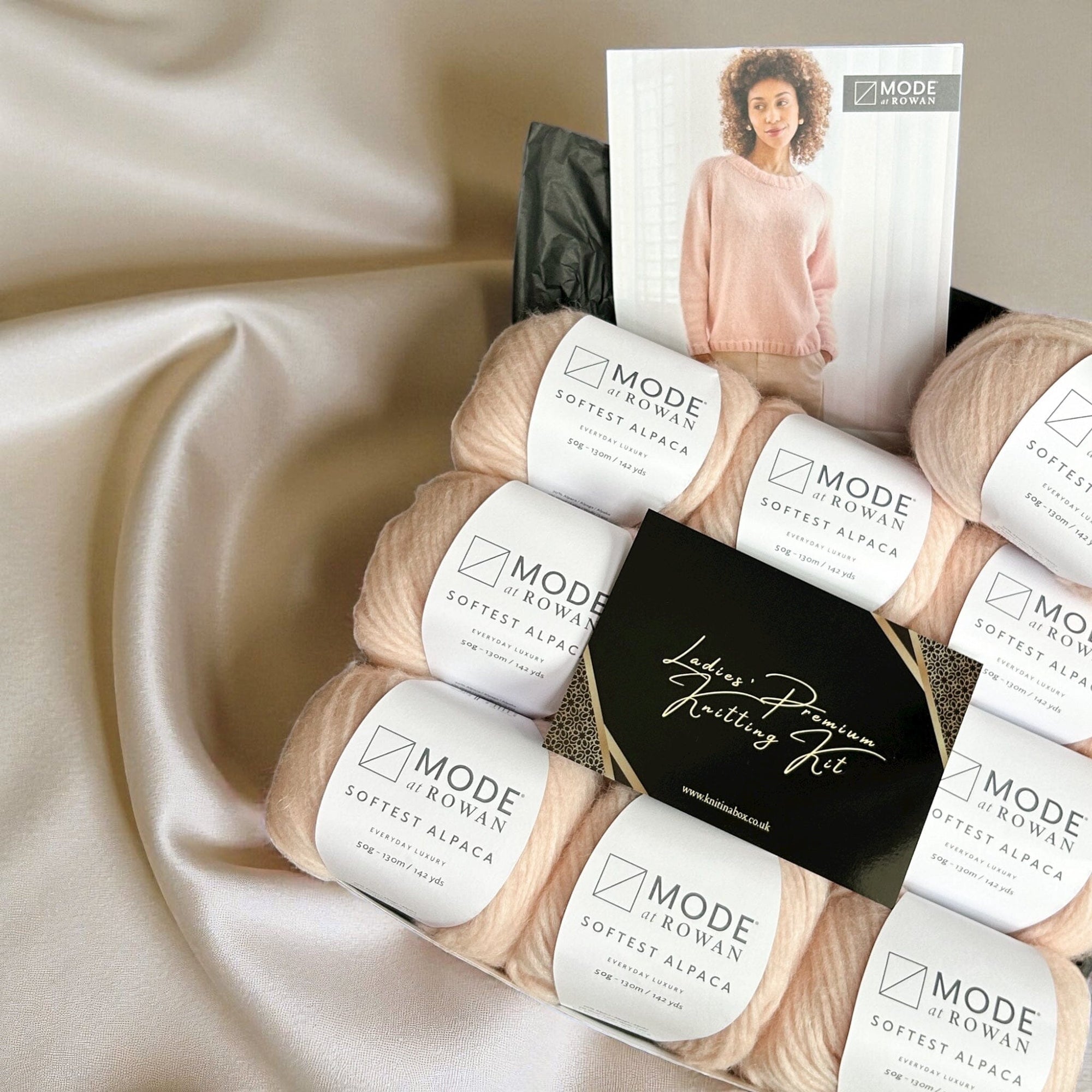 Ladies' Softest Alpaca Jumper Premium Knitting Kit - Sugar Knit in a Box