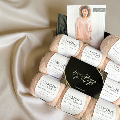 Ladies' Softest Alpaca Jumper Premium Knitting Kit - Sugar Knit in a Box