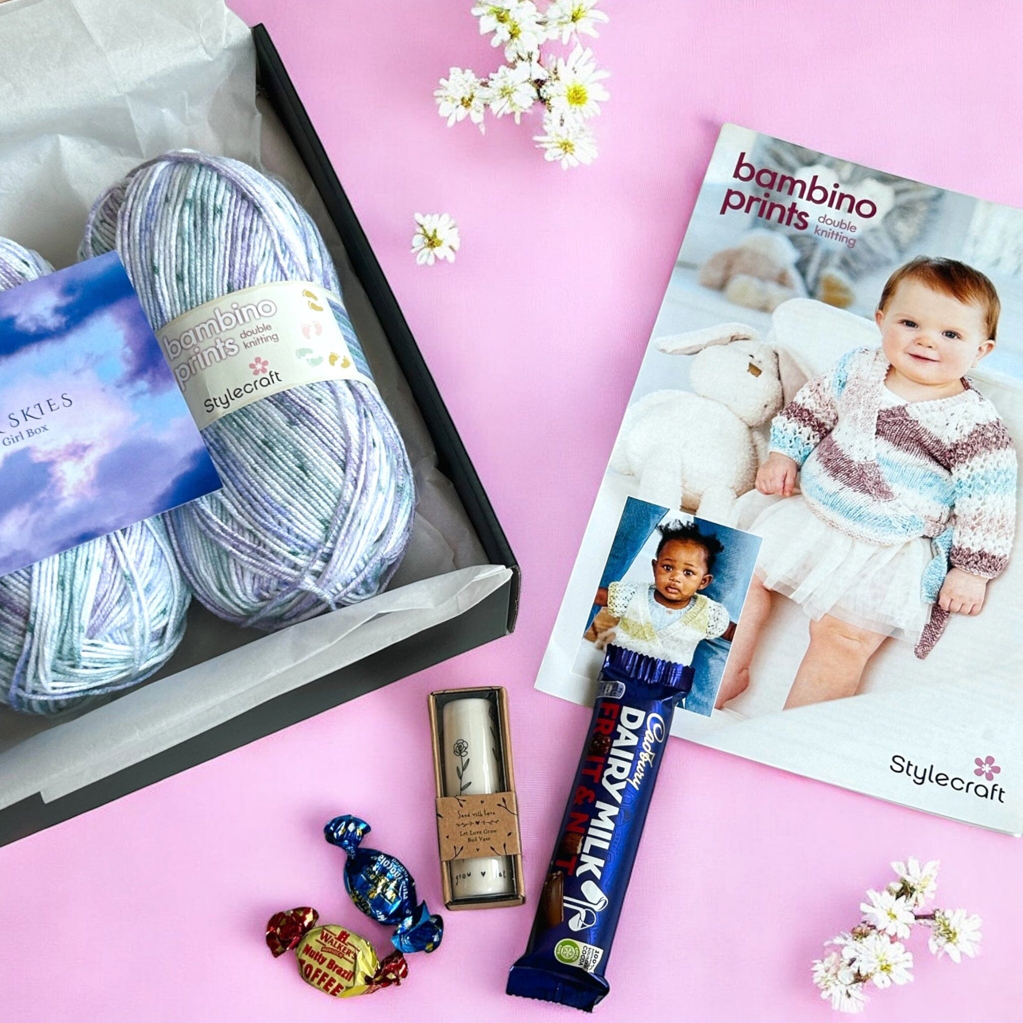 Lavender Skies Baby Girl Cardigan Knit in a Box