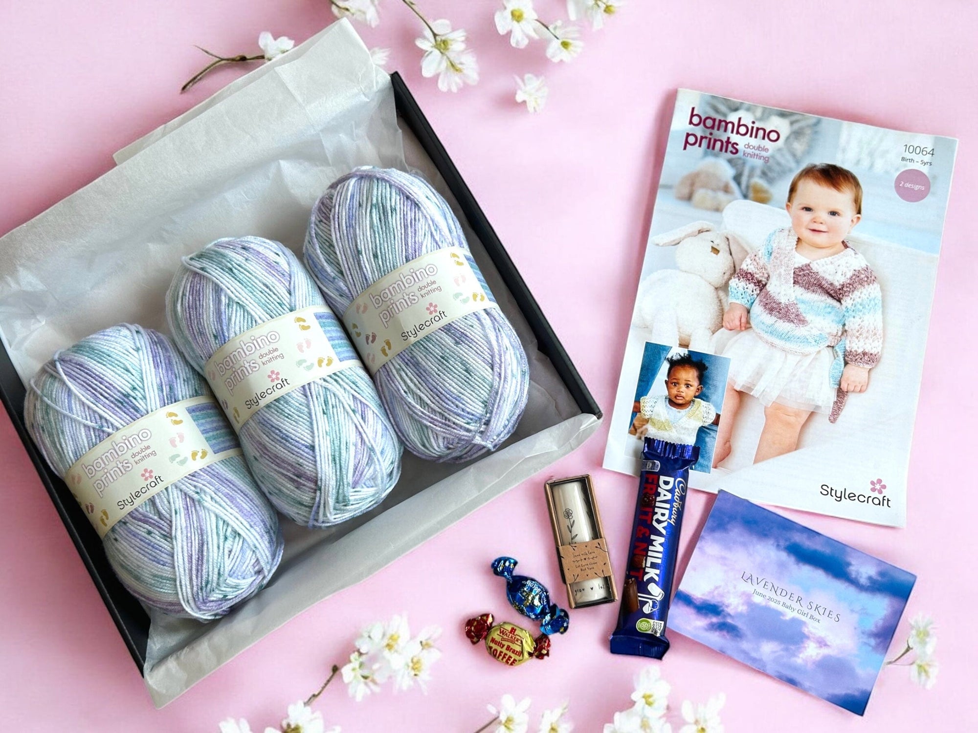 Lavender Skies Baby Girl Cardigan Knit in a Box