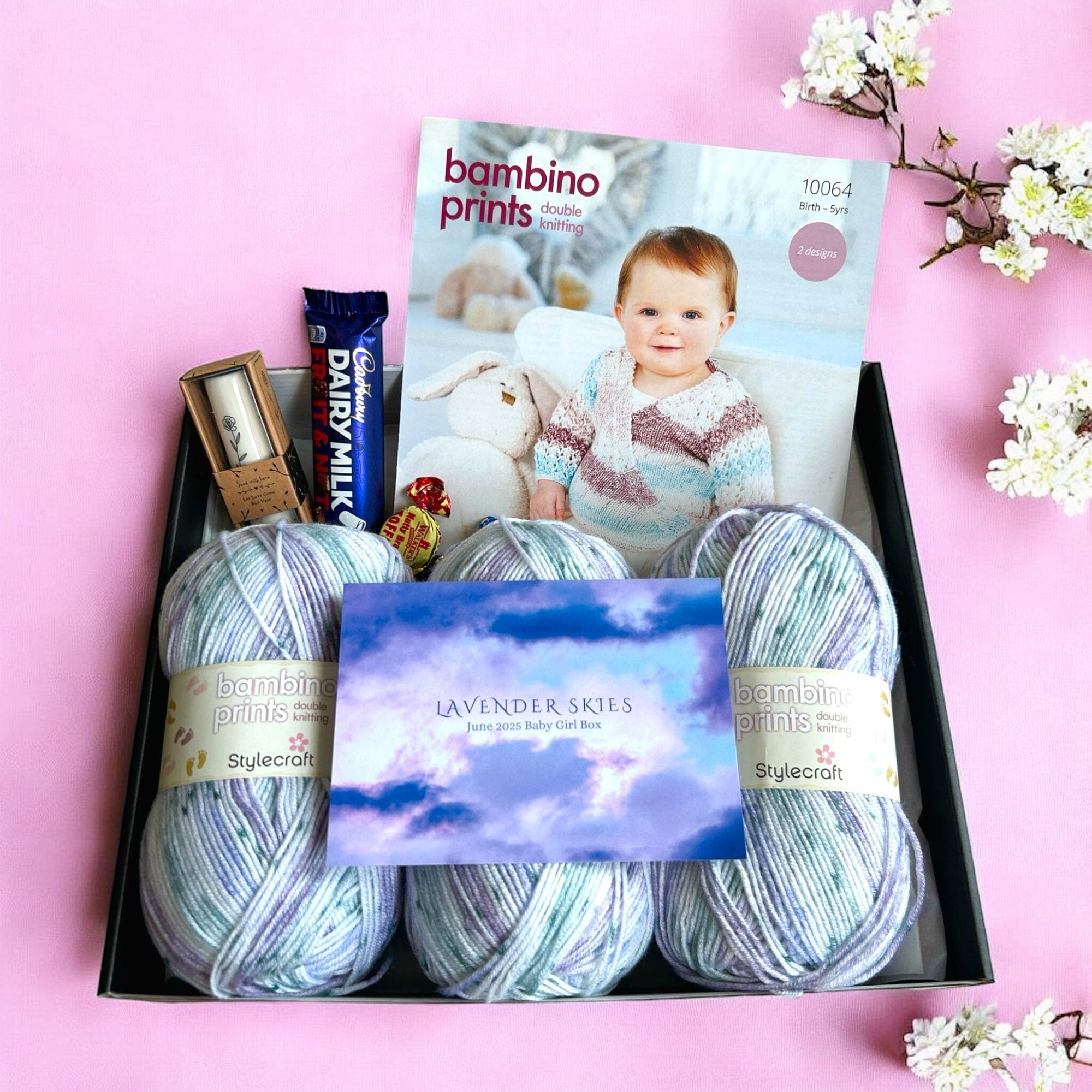 Lavender Skies Baby Girl Cardigan Knit in a Box