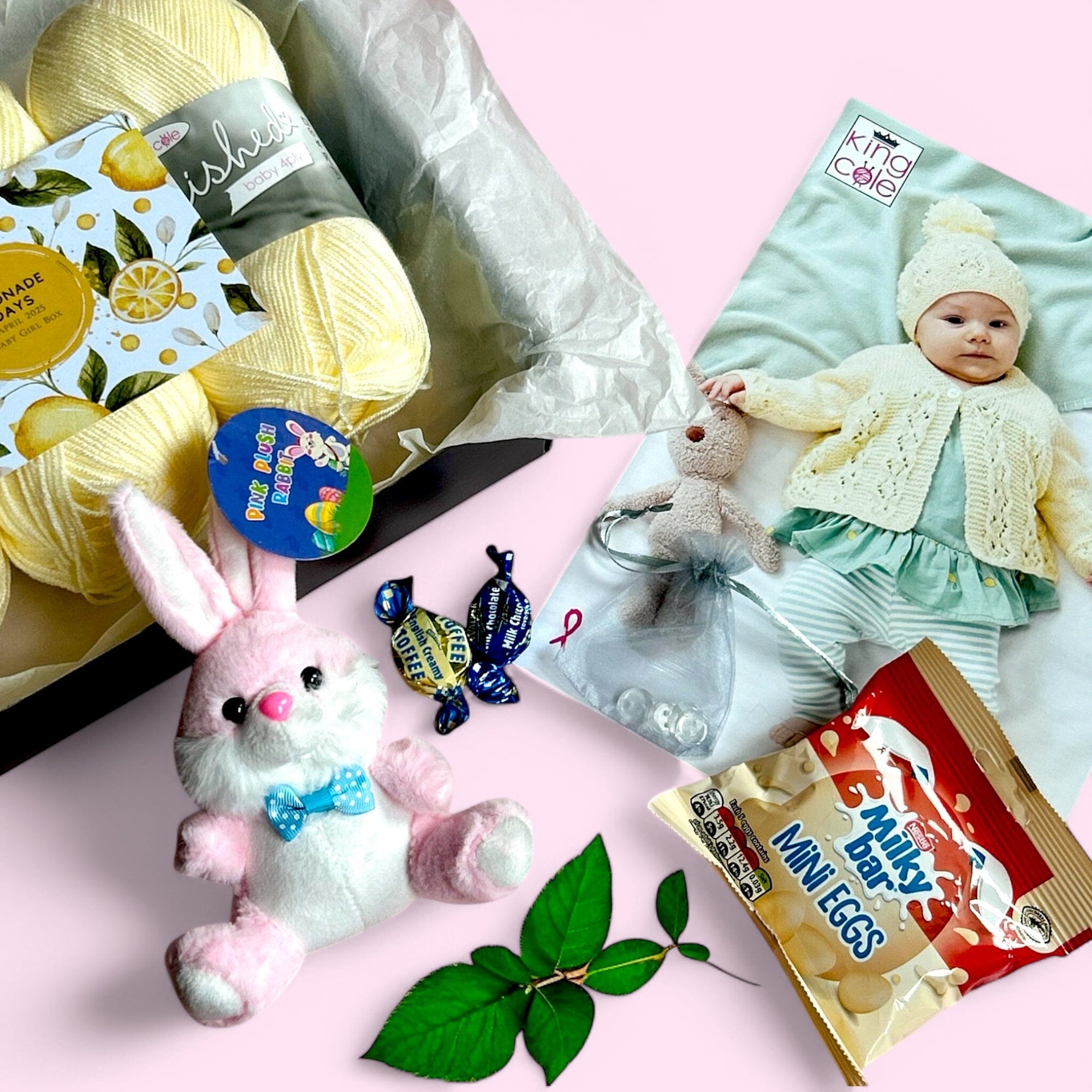 Lemonade Days Baby Girl Jacket/ Cardigan, Hat Knit in a Box