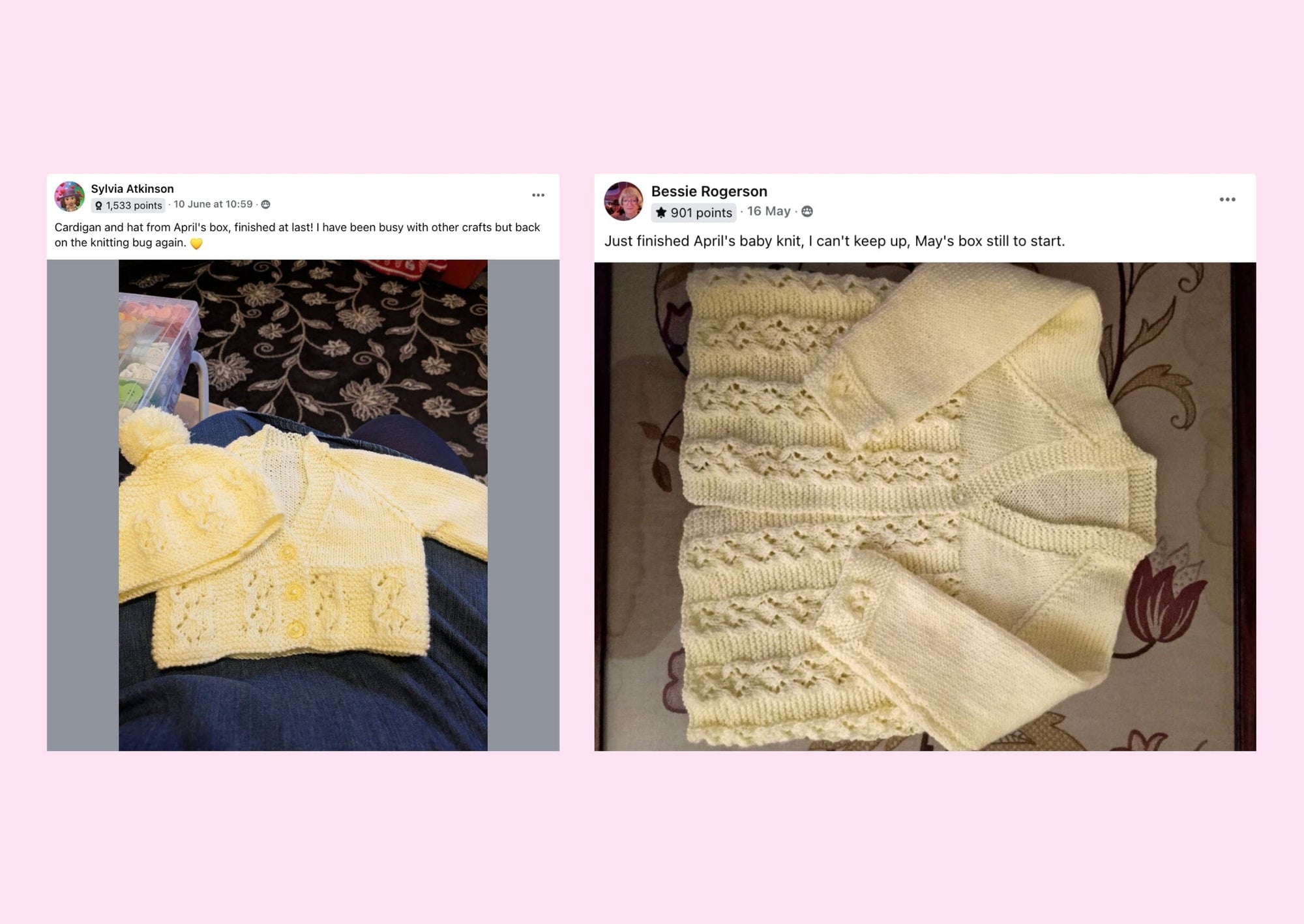 Lemonade Days Baby Girl Jacket/ Cardigan, Hat Knit in a Box