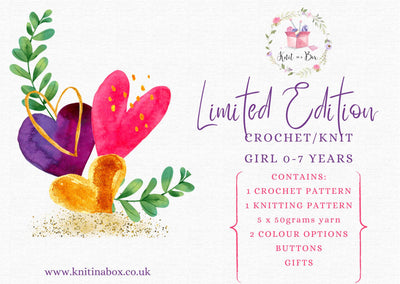 Limited Edition Girls Crochet/Knitting Box! Knit in a Box