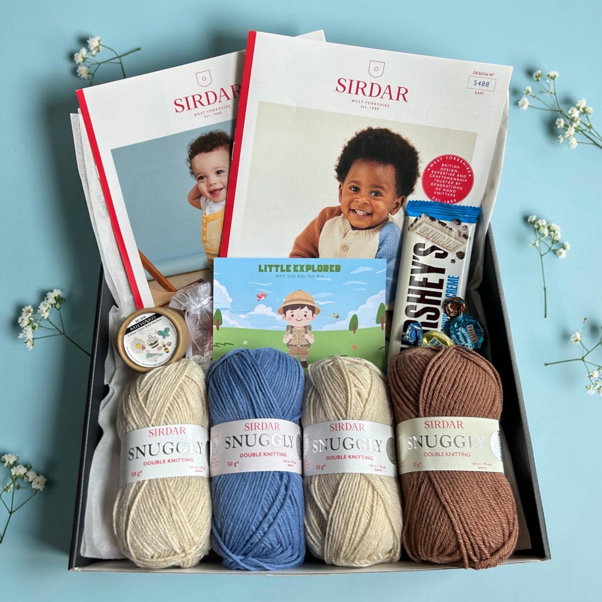 Little Explorer Baby Boy Cardigan/ Romper Knit in a Box