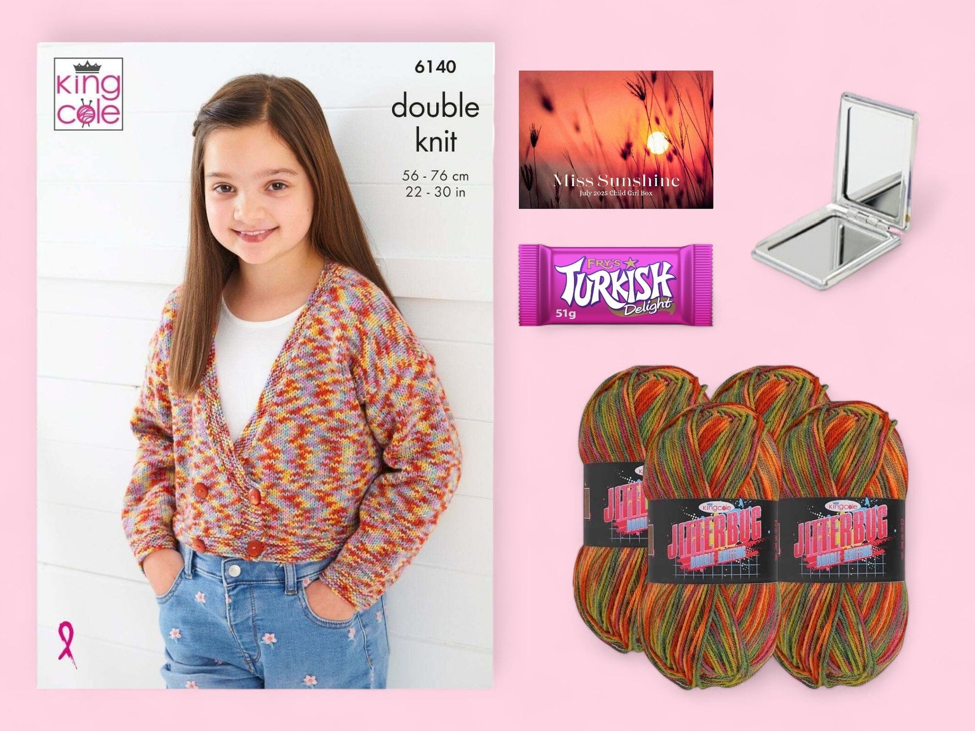 Miss Sunshine Child Girl Cardigan/ Top Knit in a Box