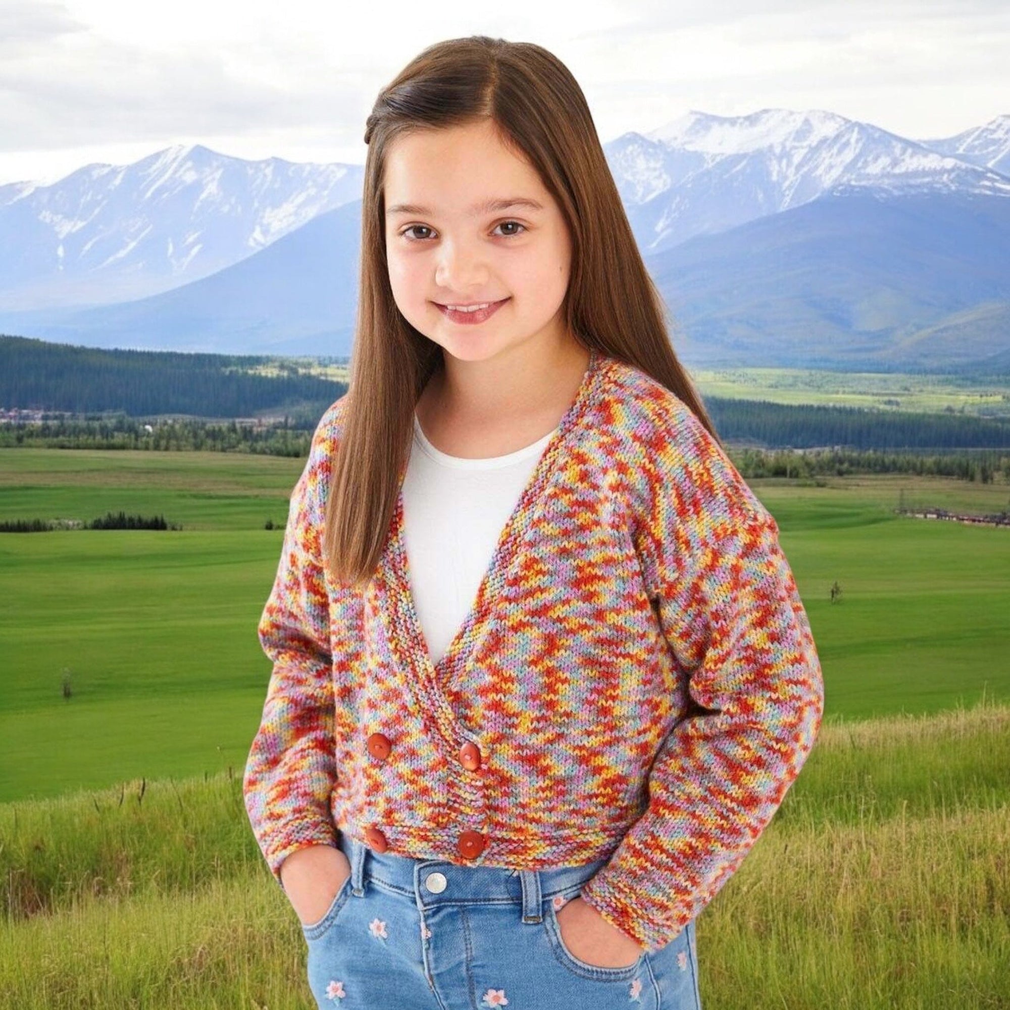 Miss Sunshine Child Girl Cardigan/ Top Knit in a Box