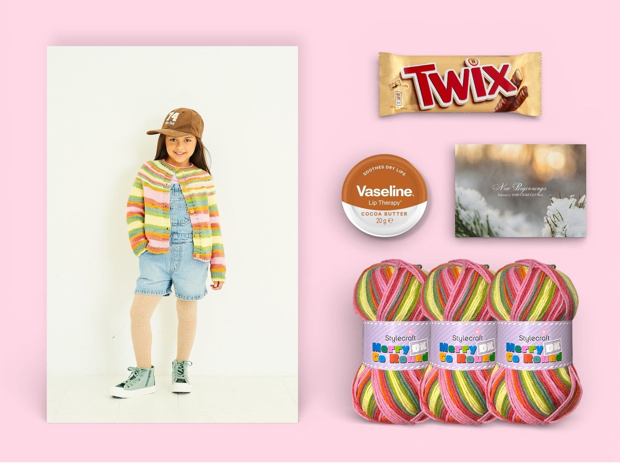 New Beginnings Child Girl Cardigan Knit in a Box