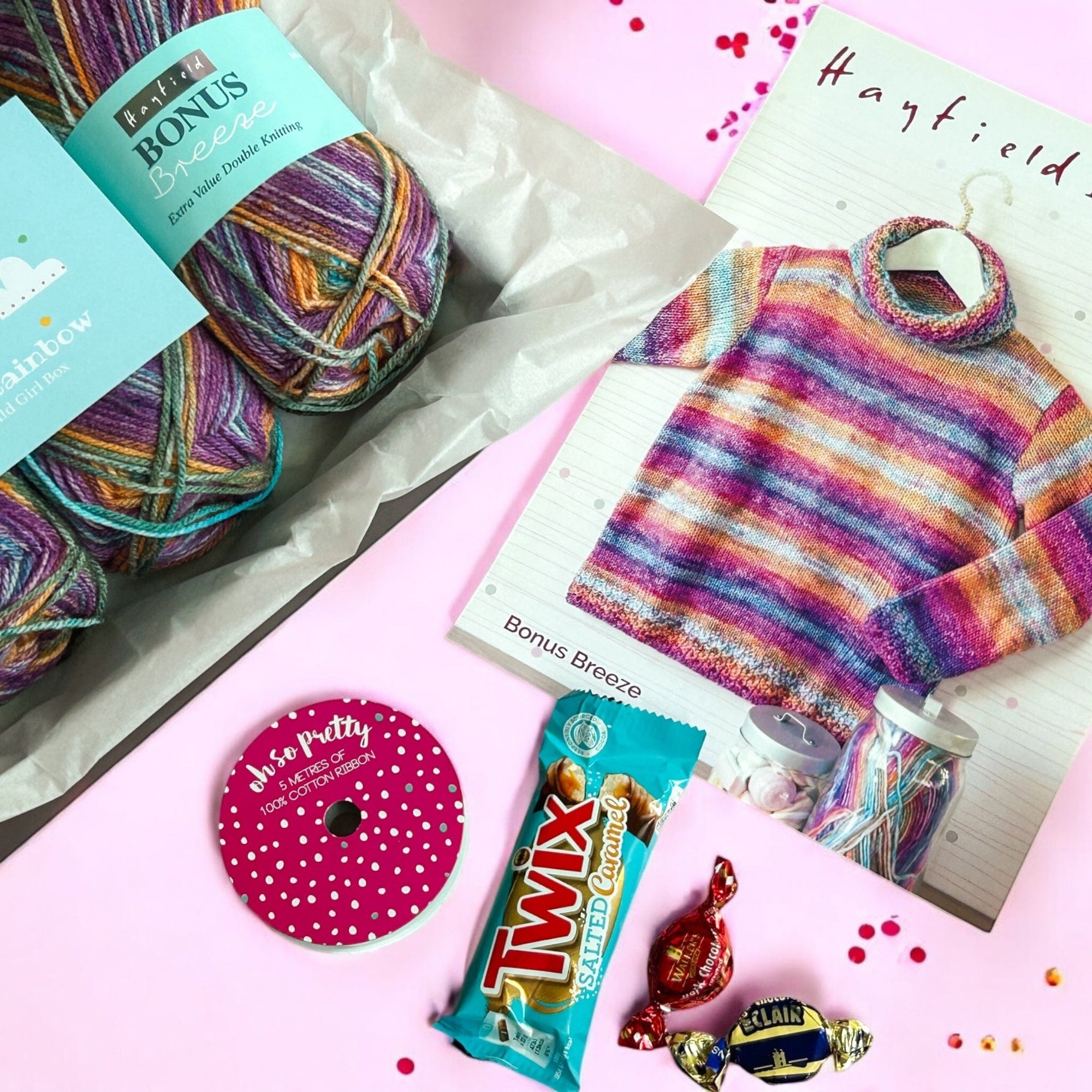 Over the Rainbow Child Girl Jumper Knit in a Box