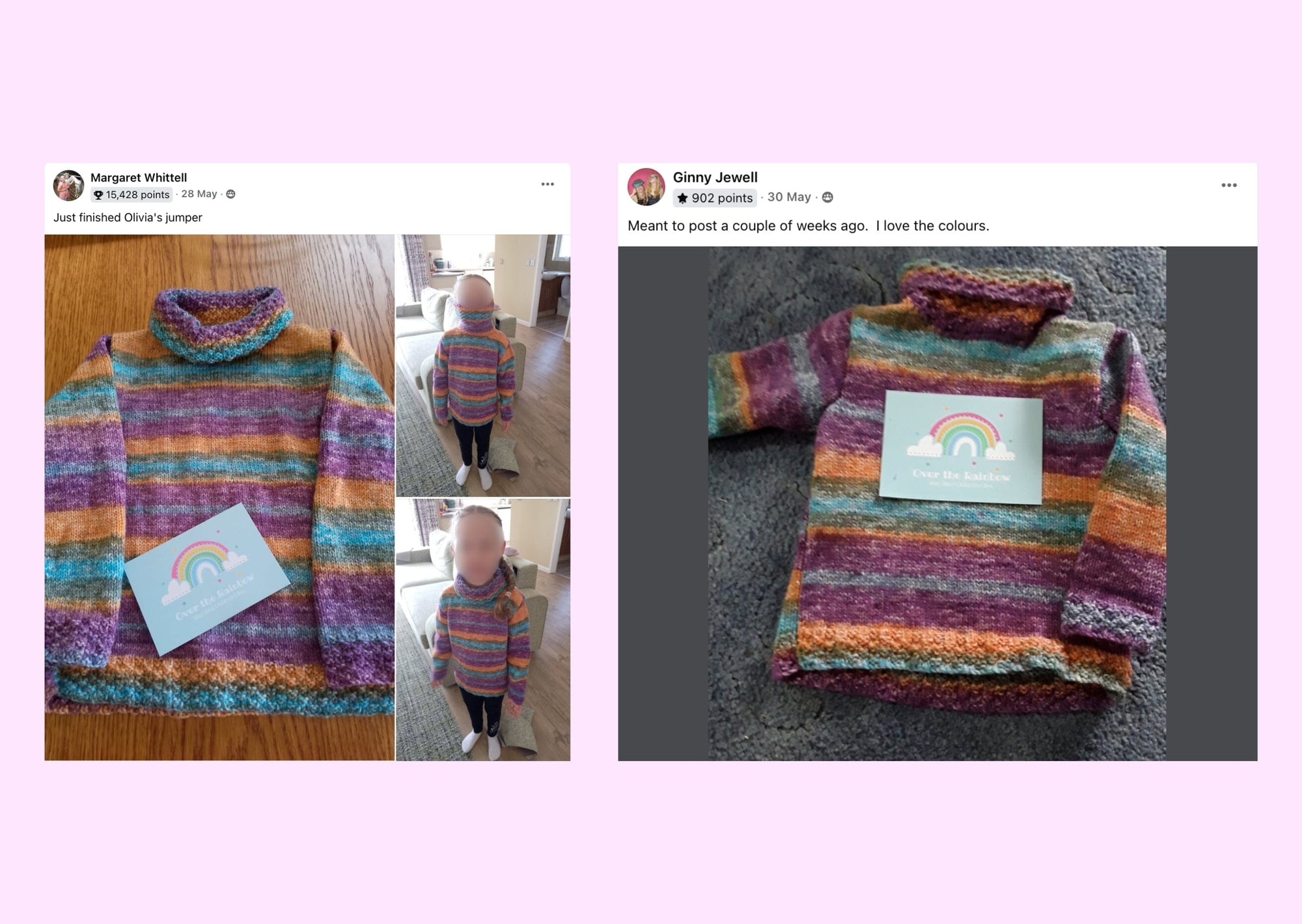 Over the Rainbow Child Girl Jumper Knit in a Box