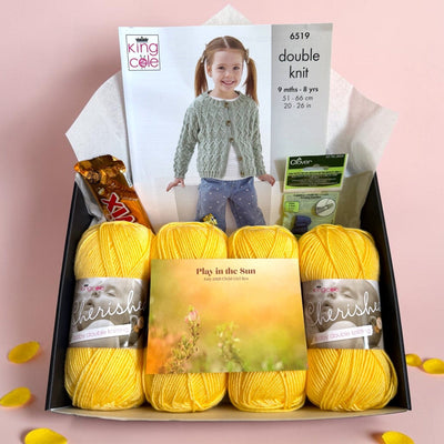 Play in the Sun Child Girl Cardigan/ Jumper Knit in a Box