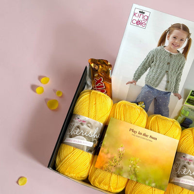 Play in the Sun Child Girl Cardigan/ Jumper Knit in a Box