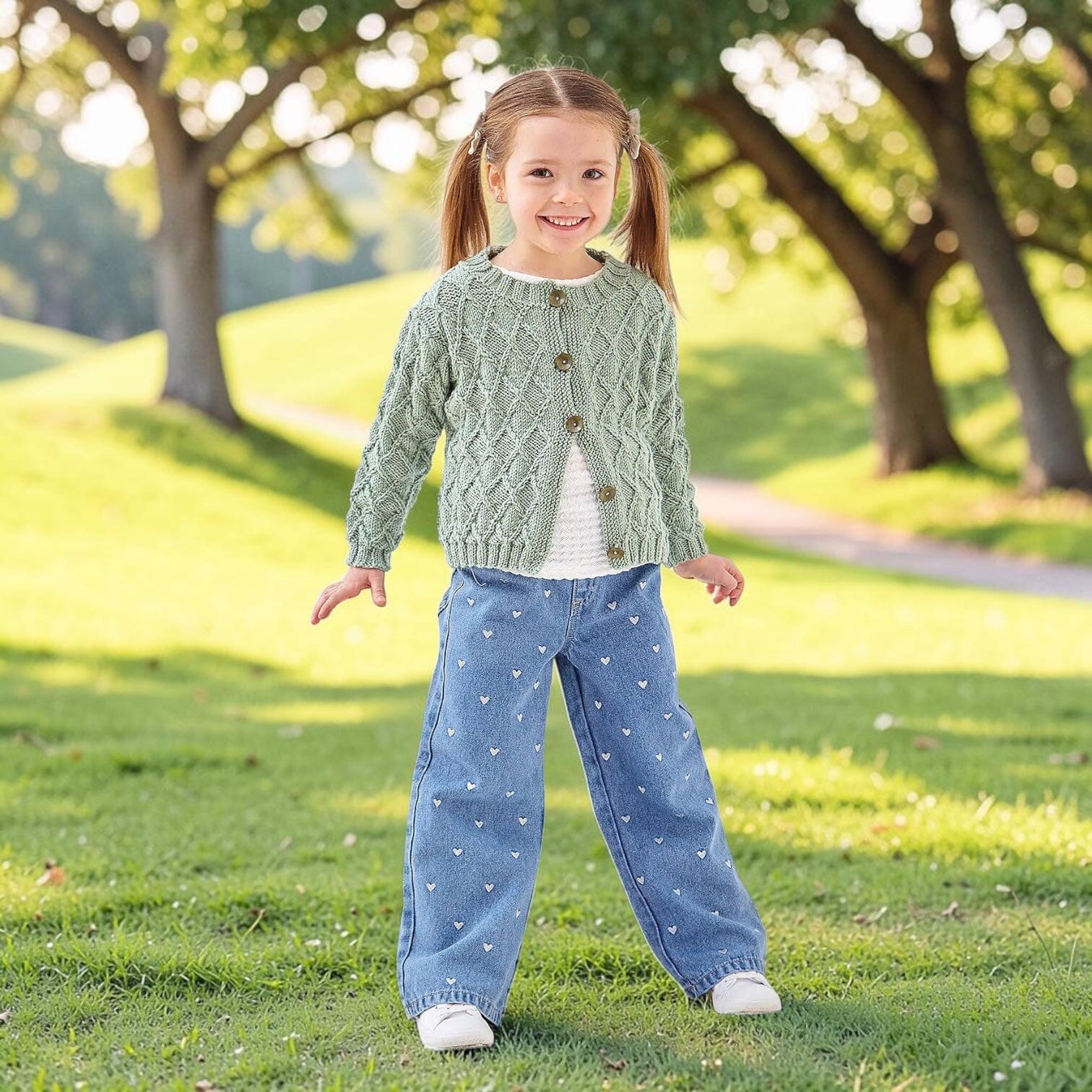 Play in the Sun Child Girl Cardigan/ Jumper Knit in a Box
