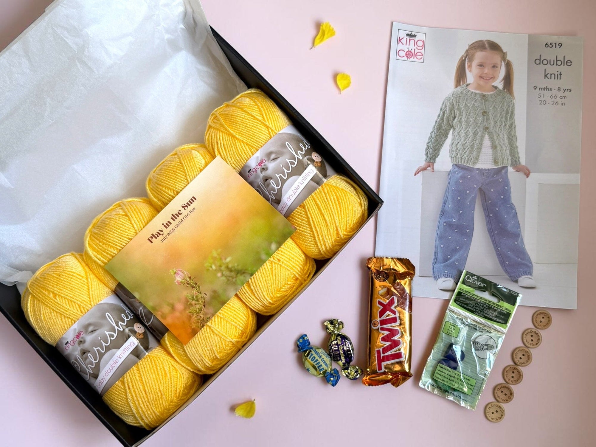 Play in the Sun Child Girl Cardigan/ Jumper Knit in a Box