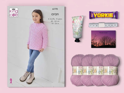 Purple Hour Child Girl Jumper/ Cardigan/ Waistcoat Knit in a Box