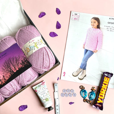 Purple Hour Child Girl Jumper/ Cardigan/ Waistcoat Knit in a Box