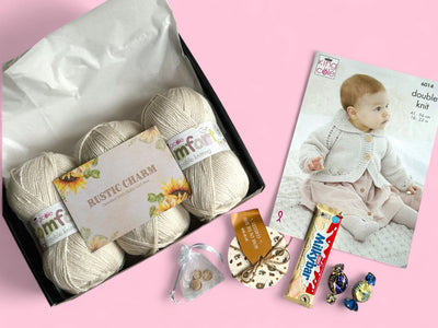 Rustic Charm Baby Girl Jacket/ Cardigan Knit in a Box