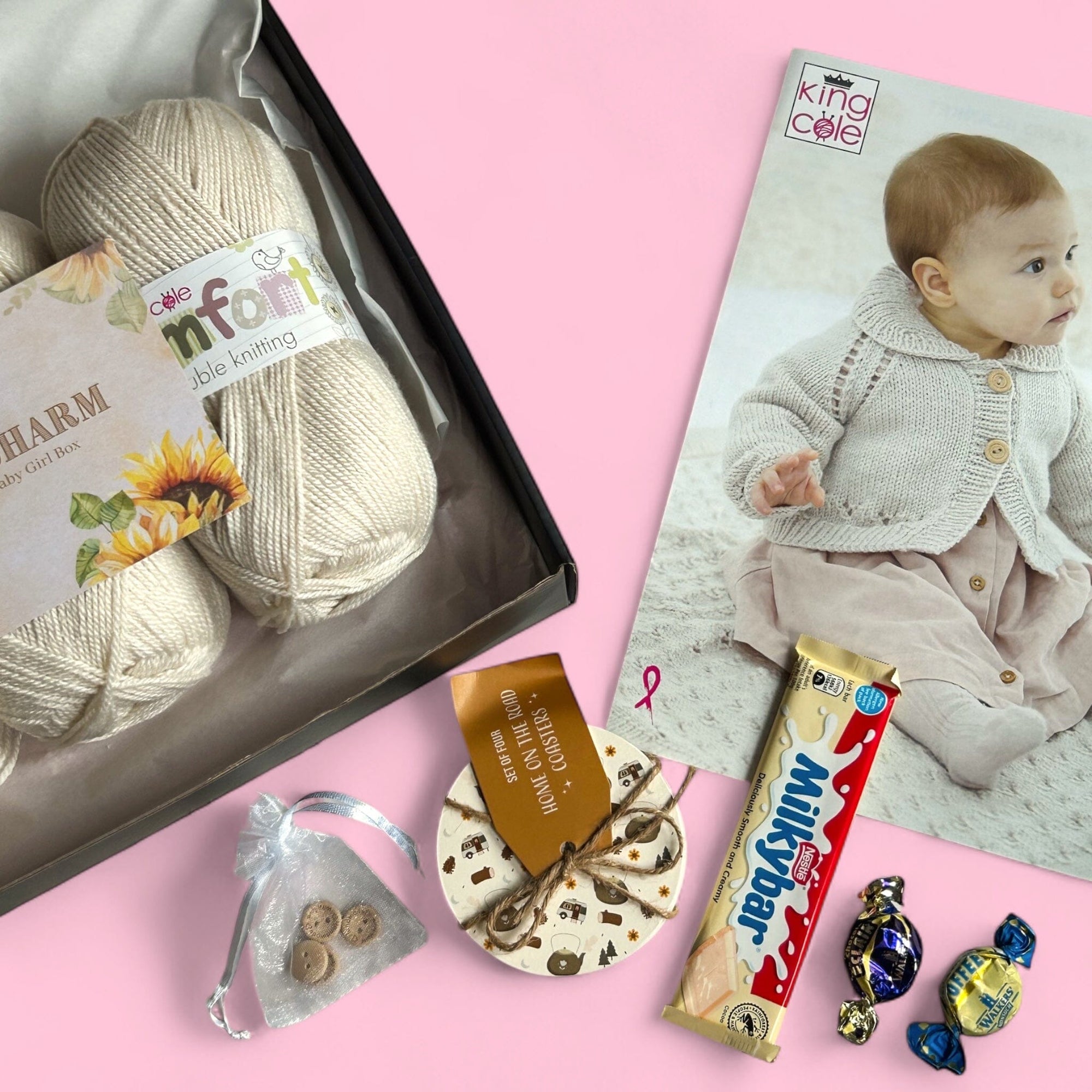 Rustic Charm Baby Girl Jacket/ Cardigan Knit in a Box