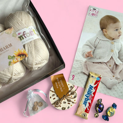 Rustic Charm Baby Girl Jacket/ Cardigan Knit in a Box