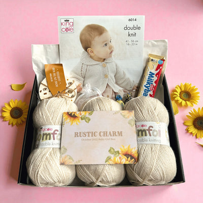 Rustic Charm Baby Girl Jacket/ Cardigan Knit in a Box