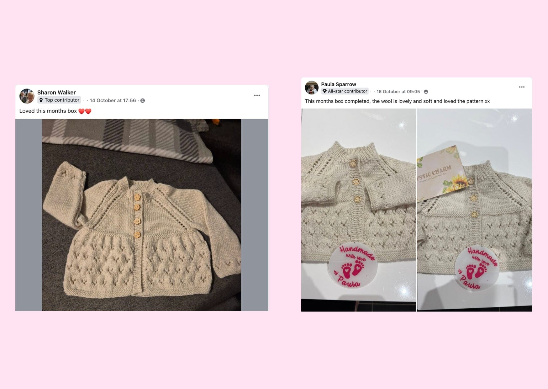 Rustic Charm Baby Girl Jacket/ Cardigan Knit in a Box