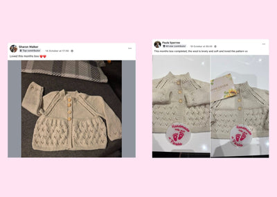 Rustic Charm Baby Girl Jacket/ Cardigan Knit in a Box