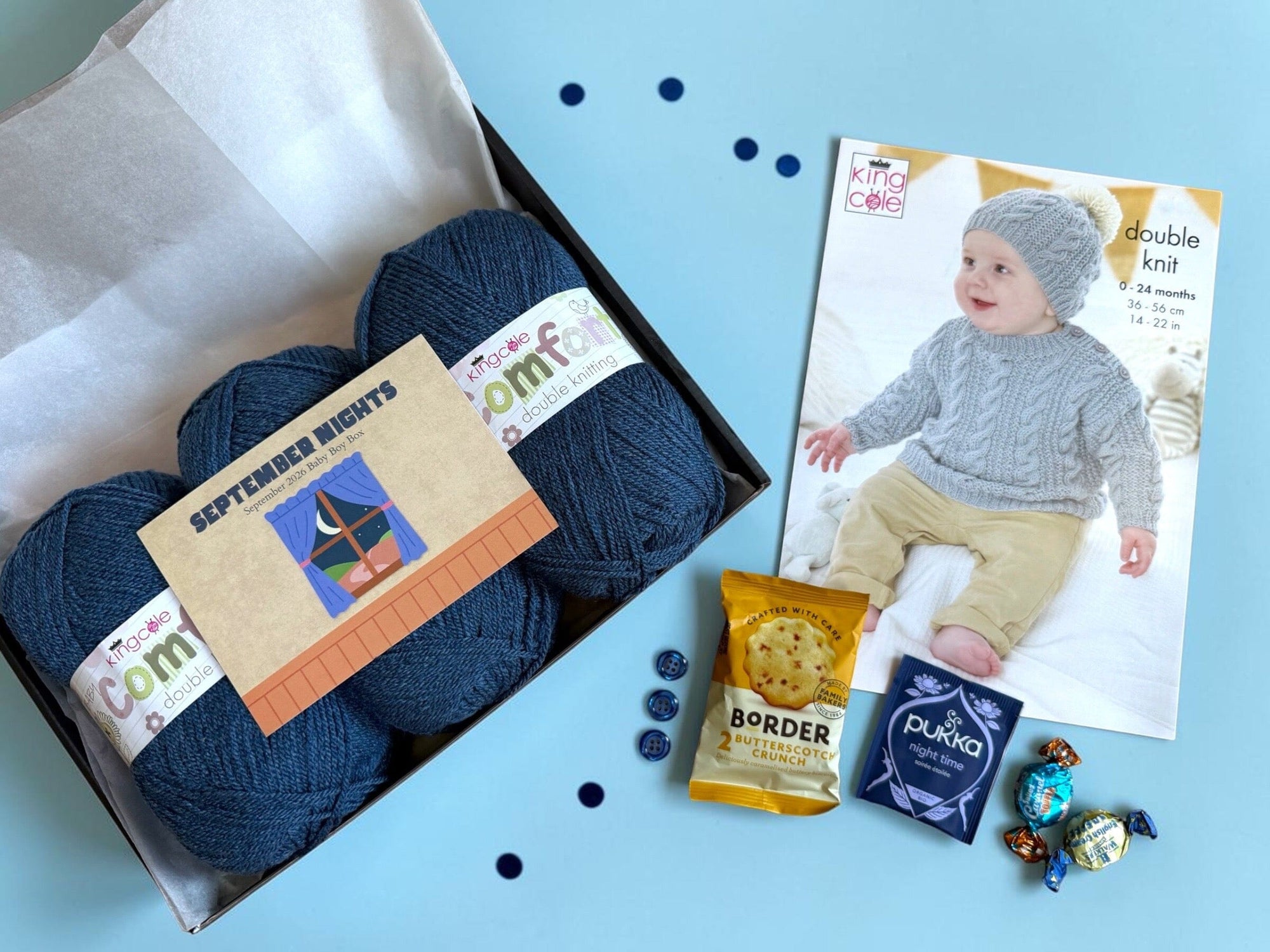 September Nights Baby Boy Jumper & Hat Knit in a Box