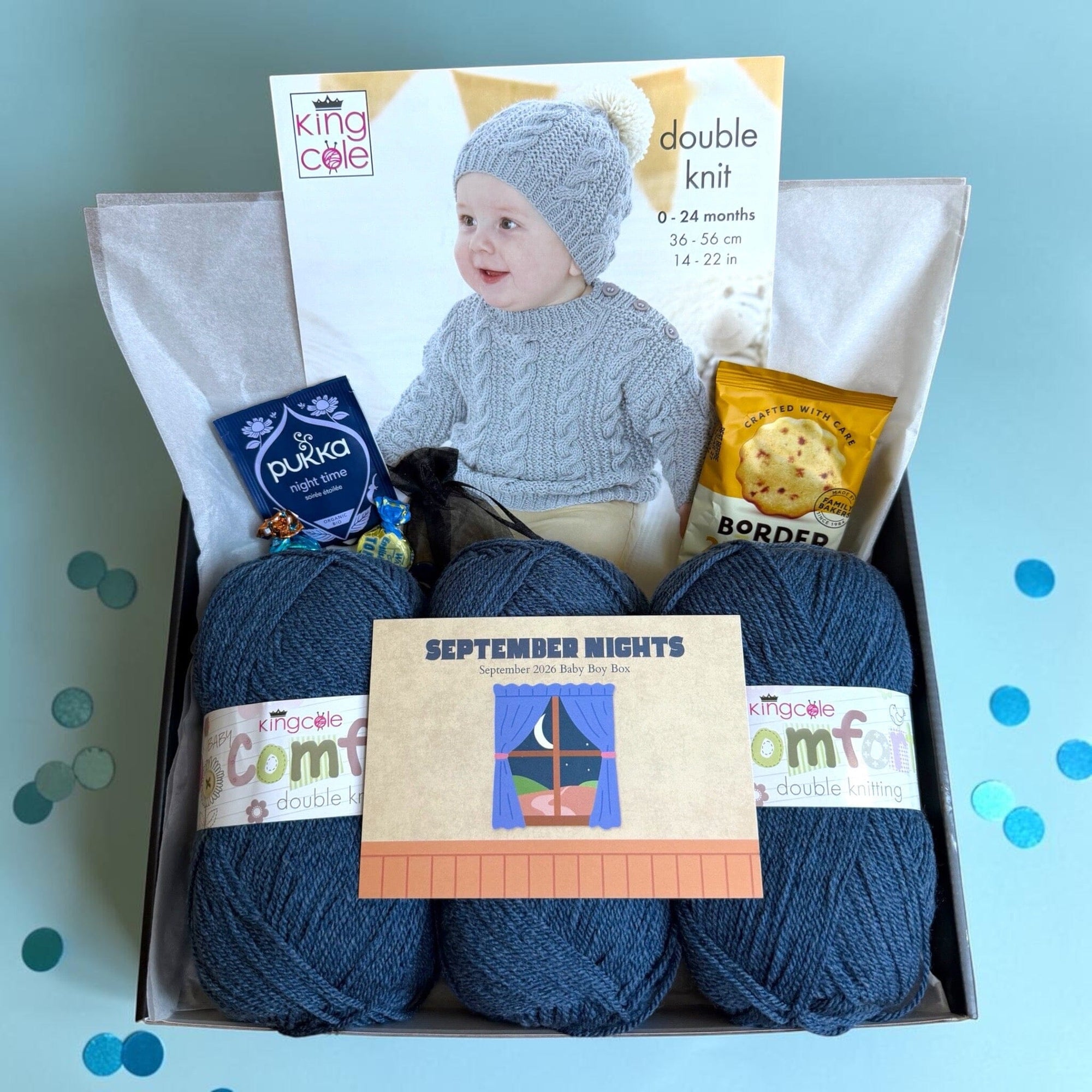 September Nights Baby Boy Jumper & Hat Knit in a Box