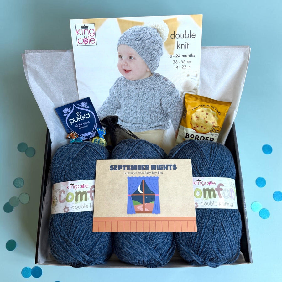 September Nights Baby Boy Jumper & Hat Knit in a Box 