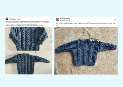September Nights Baby Boy Jumper & Hat Knit in a Box