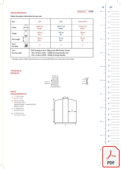 Sirdar 10288 Jewelspun Aran (PDF) Knit in a Box