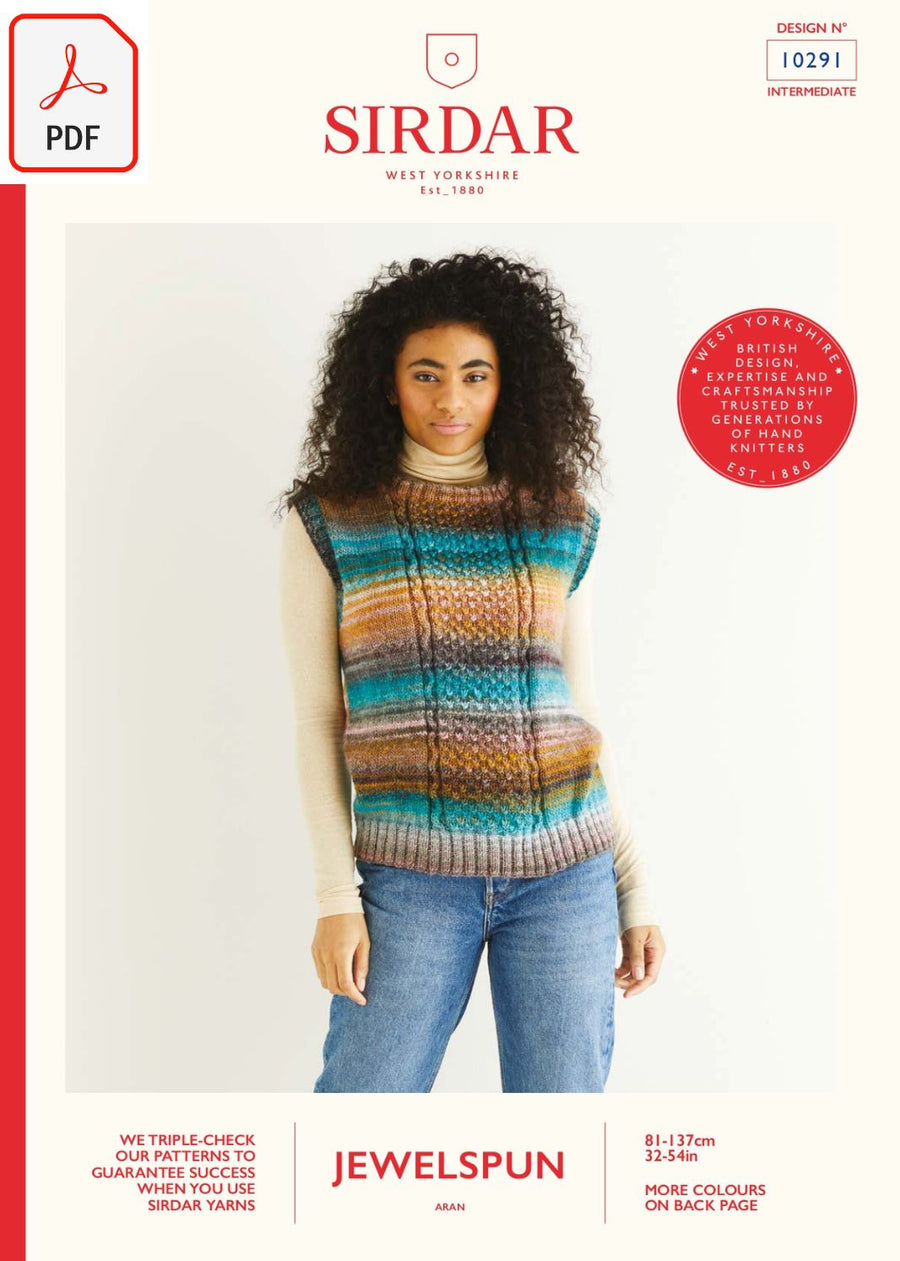 Sirdar 10291 Jewelspun Aran (PDF) Knit in a Box 